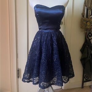 Lily Rose Midnight Blue Strapless Dress